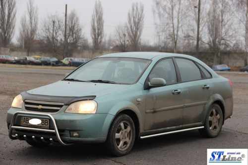 Бічні труби BB001 (42мм, нерж.) для Chevrolet Lacetti