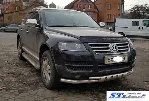 Кенгурятник ST015 (нерж) для Volkswagen Touareg 2002-2010 