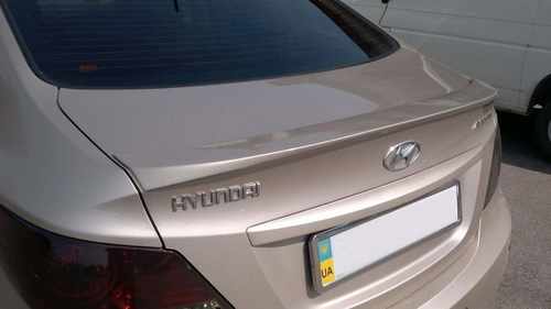 Спойлер ліп багажника Hyundai Accent 2011-2015 ABS пластик під фарбування
