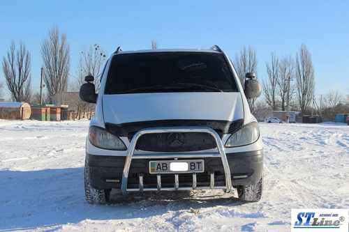 Кенгурятник XL-WT025 (нерж.) для Mercedes Vito W639 2004-2015рр