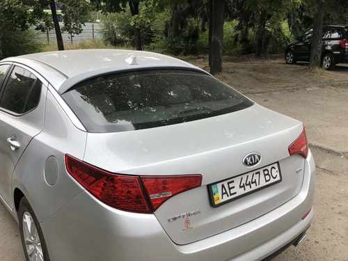 Козирок на скло Kia Optima 2010-2015 ABS пластик під фарбування