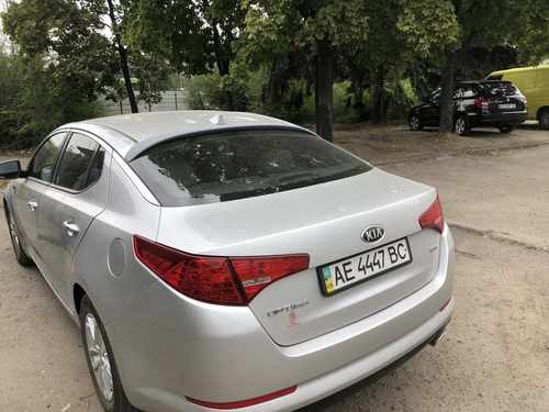 Козирок на скло Kia Optima 2010-2015 ABS пластик під фарбування