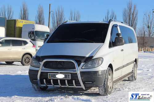 Кенгурятник XL-WT025 (нерж.) для Mercedes Vito W639 2004-2015рр