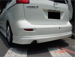 Юбка/накладка заднього бампера Mazda 5 ABS пластик під фарбування