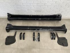 Боковые пороги подножки Lexus GX 460 / Toyota Land Cruiser Prado 150 2009-2021 черные