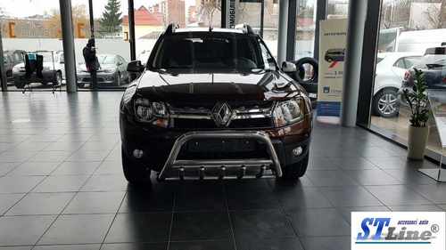 Кенгурятник без напису WT003 (нерж.) для Dacia Duster 2008-2018 