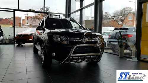 Кенгурятник без напису WT003 (нерж.) для Dacia Duster 2008-2018 
