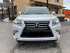 Комплект обвісу Lexus GX 460 2014-2021 сірий колір (спідниці передня та задня, хром молдінг)