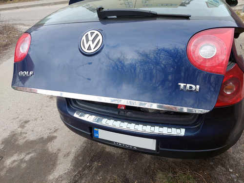 Кромка багажника (нерж) OmsaLine - Італійська нержавійка для Volkswagen Golf 5