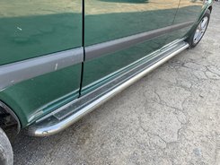Бокові пороги Premium (2 шт., нерж.) d60, Довга база для Mercedes Vito / V W447 2014-2024 рр