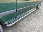 Бокові пороги Premium (2 шт., нерж.) d42, Довга база для Mercedes Vito / V W447 2014-2024 рр