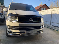 Передній подвійний захист ST011 (нерж.) для Volkswagen T6 2015+, рр