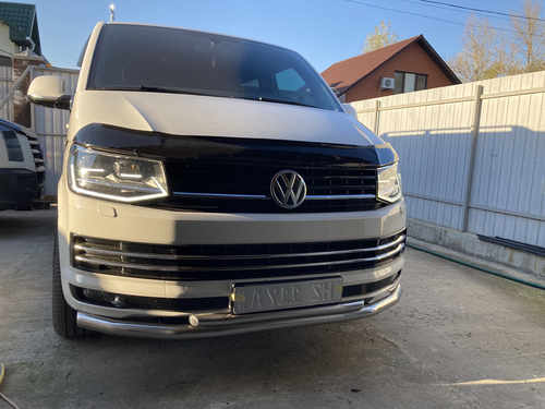 Передній подвійний захист ST011 (нерж.) для Volkswagen T6 2015+, рр