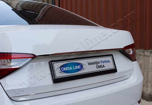 Планка над номером Sedan (нерж) для Skoda Superb 2016↗ мм
