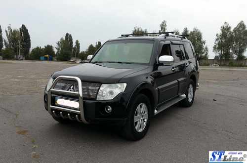 Кенгурятник QT007 (нерж.) для Mitsubishi Pajero Wagon III