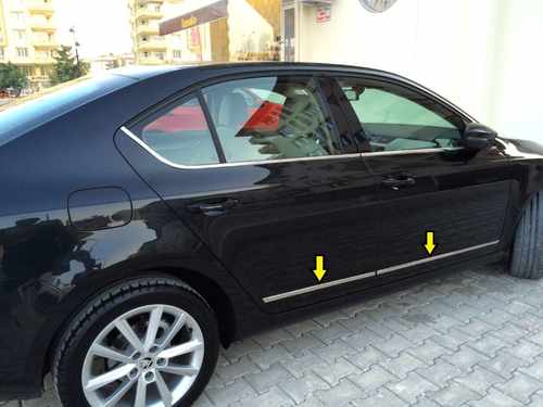 Молдинг дверей (нерж) для Skoda Octavia III A7 2013-2019рр.