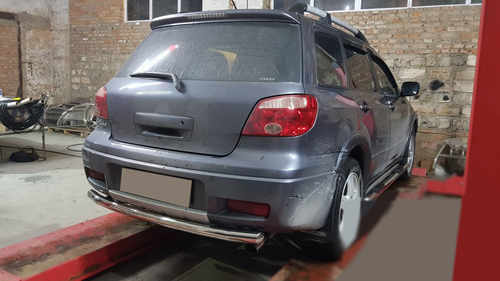 Задня дуга AK002/2 (нерж) для Mitsubishi Outlander 2001-2006 рр