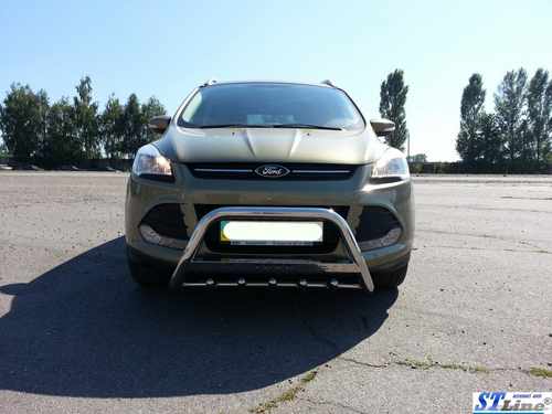 Кенгурятник WT004 (нерж.) для Ford Kuga/Escape 2013-2019