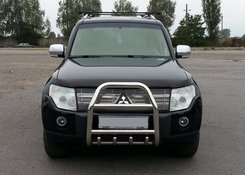 Кенгурятник QT007 (нерж.) для Mitsubishi Pajero Wagon III