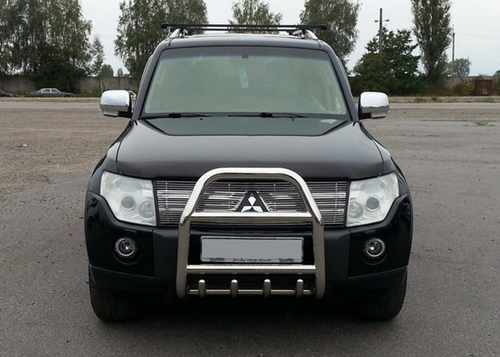 Кенгурятник QT007 (нерж.) для Mitsubishi Pajero Wagon III