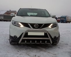 Кенгурятник WT003 (нерж) для Nissan Qashqai 2014-2021