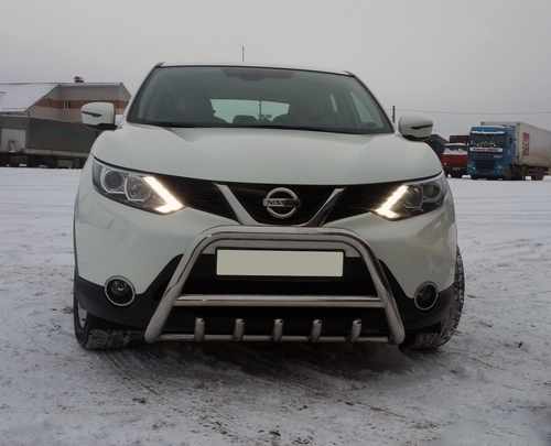 Кенгурятник WT003 (нерж) для Nissan Qashqai 2014-2021