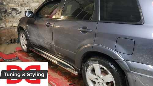 Бічні труби (2 шт., нерж) для Mitsubishi Outlander 2001-2006 рр