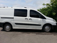 Бічні труби (2 шт., нерж) Ø42, довга база для Citroen Jumpy 2007-2017 років