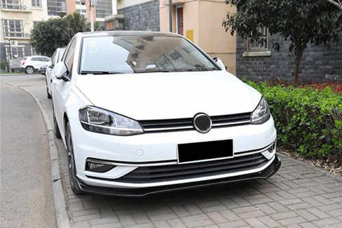 Накладка на передній бампер ЛІП (ABS-пластик) для Volkswagen Golf 7 2017-2020