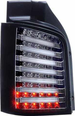 Задні ліхтарі хром LED tube для Volkswagen T5 2003-2015