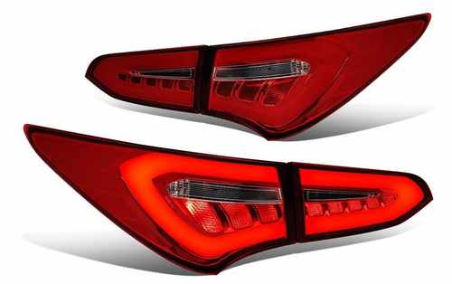 Задні ліхтарі LED для Hyundai Santa Fe 3 червоні 2013-2018