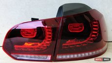 Задні ліхтарі LED R20 червоні с бегущим указателем поворотов для Volkswagen Golf 6 2008-2012