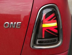 Задні ліхтарі LED Union Jack стиль черно- червоні для Mini Cooper R56