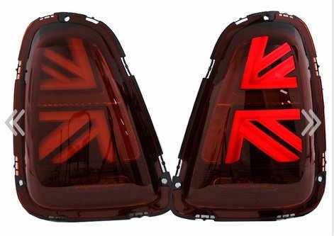 Задні ліхтарі LED Union Jack стиль червоні для Mini Cooper R56
