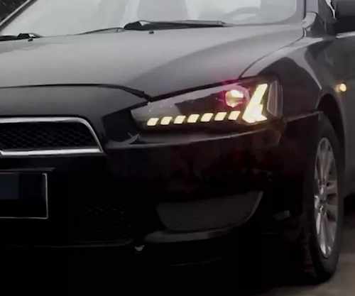 Передні фари FULL LED Audi Q7 стиль для Mitsubishi Lancer X