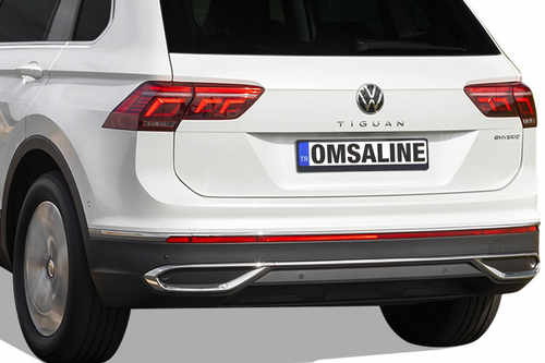 Накладки імітація вихлопних насадок (3 шт, нерж) для Volkswagen Tiguan 2020-2023