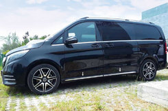 Молдинги на пороги (4 шт, нерж) для Mercedes Vito / V W447 2014-2024 гг