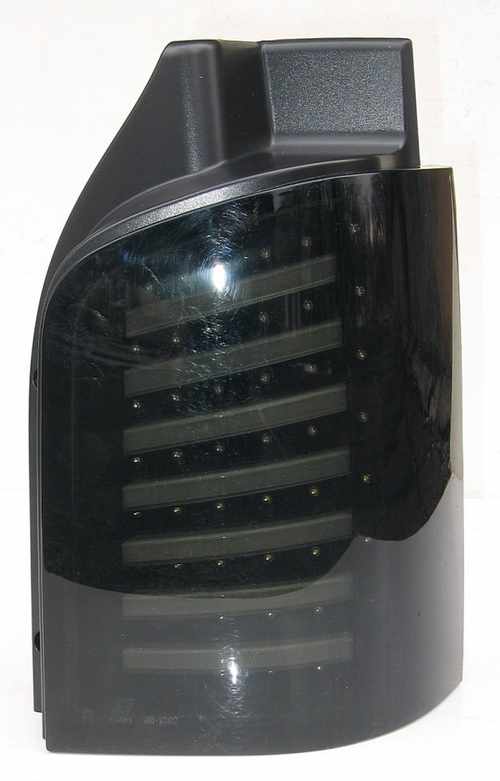 Задні ліхтарі чорні LED tube для Volkswagen T5 2003-2015