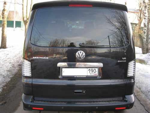Задні ліхтарі хром LED tube для Volkswagen T5 2003-2015