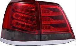 Задні ліхтарі для Toyota Land Cruiser LC 200 червоно димчасті LED 2008-2016