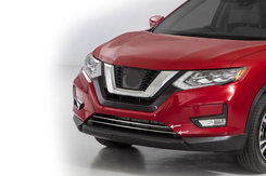 Накладки на решітку бампера (2 шт, нерж) для Nissan X-trail T32 / Rogue 2017-2021