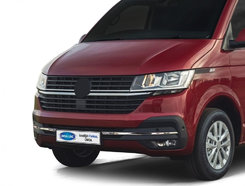 Накладка на решітку бампера (3 шт, нерж) для Volkswagen T6 2019-2024