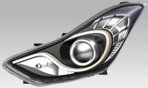 Передні фари ксенонові тюнінг чорні для Hyundai Elantra MD 2011-2015