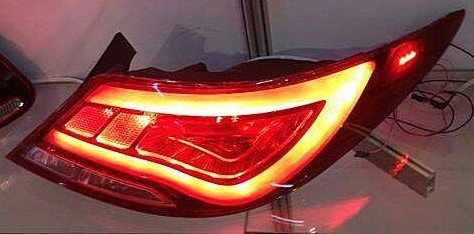 Задні ліхтарі LED tube червоні для Hyundai Accent 2010-2019