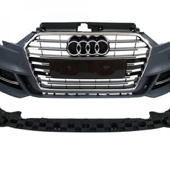 Передній бампер на Audi A3 8V 2016-2020 року (в стилі Audi S3 CB)