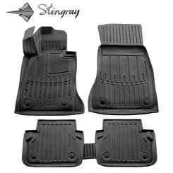 Коврики Stingray 3D (5 шт, полиуретан) Копия для BMW 5 серия G30/31 2017↗ гг.