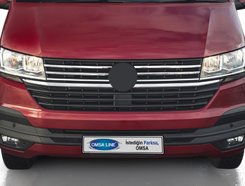 Накладки на решітку Хром  (4 шт, нерж) OmsaLine - Італійська нержавейка для Volkswagen T6 2019-2024