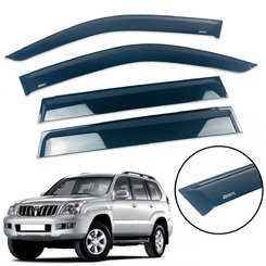 Дефлекторы окон (ветровики) для Toyota LC 120 Prado/ GX 470 2003-2010 накладні шир.11cm