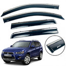 Дефлектори вікон (вітровики) для Mitsubishi Outlander 2007-2012 XL з нерж. хром полоскою накладні