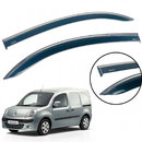 Дефлектори вікон (вітровики) для Renault Kangoo II 2008-2020 з нерж. хром полоскою накладні